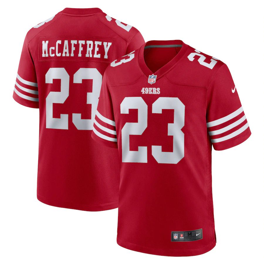 Men San Francisco 49ers 23 Christian McCaffrey Nike Scarlet Game Player NFL Jersey